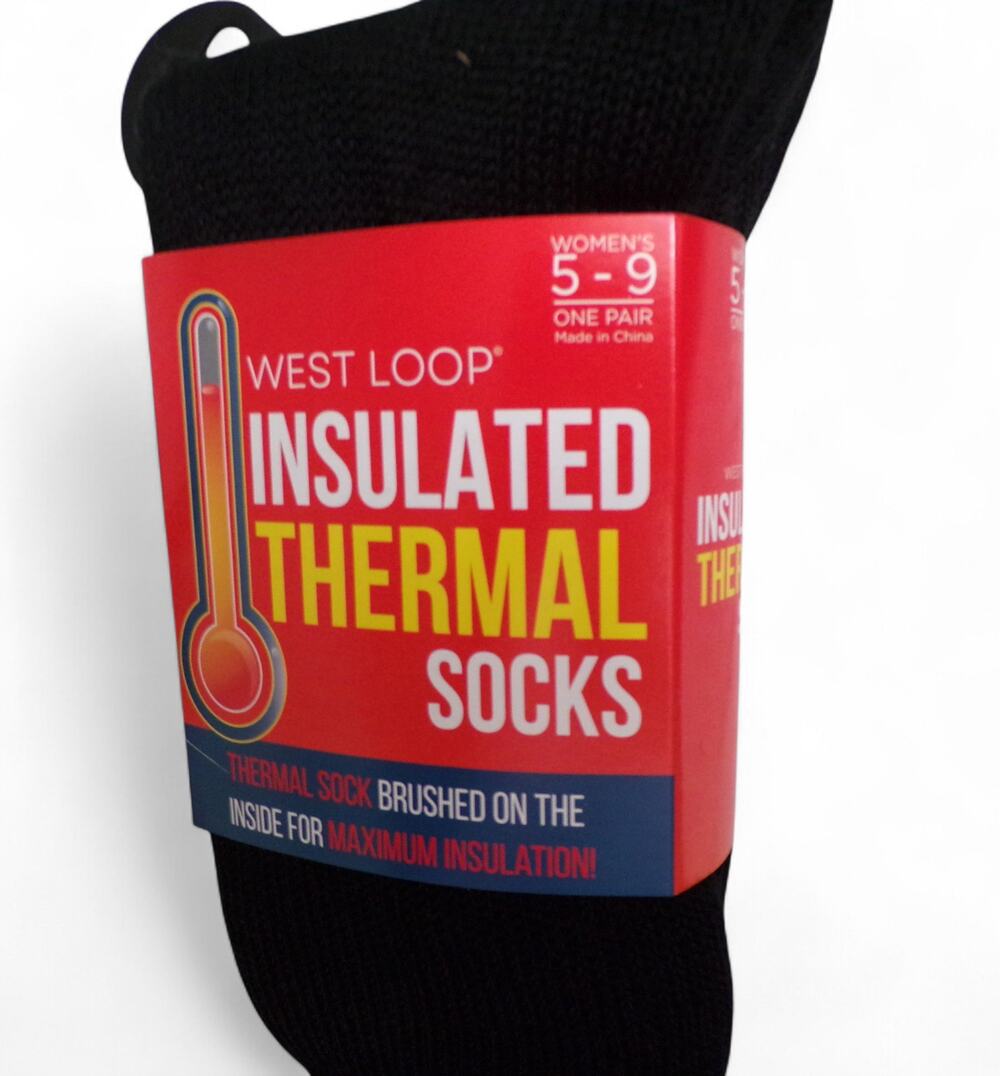 West Loop Men's Insulated Thermal Socks Size 7-12 Brushed Inside Warm